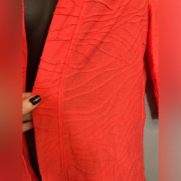 JM Collection textured pink cardigan - Picture 3 of 5